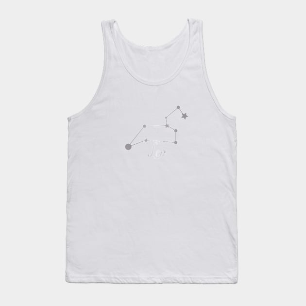 Leo Zodiac Constellation in Silver Tank Top by Kelly Gigi